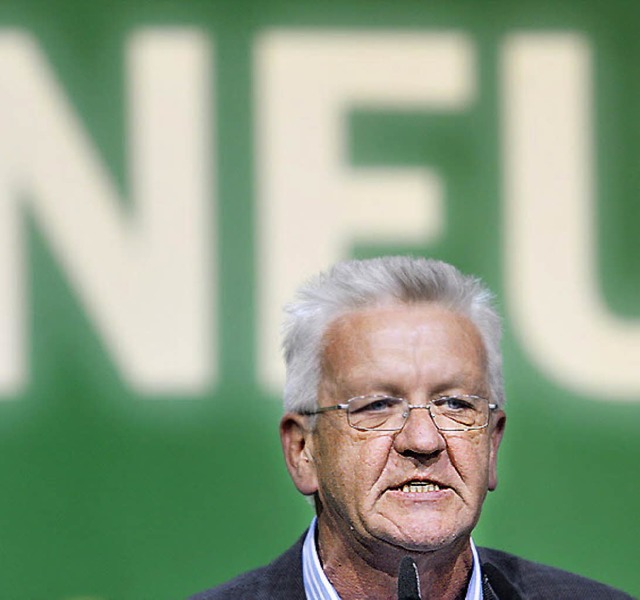 &#8222;Am Ende gewinnst du&#8220;: Redner Kretschmann  | Foto: dapd