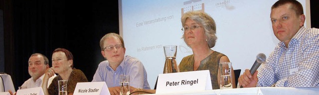 Auf dem Science et Cit-Podium: Clemen...Stadler und Peter Ringel (von links).   | Foto: Sabine Ehrentreich