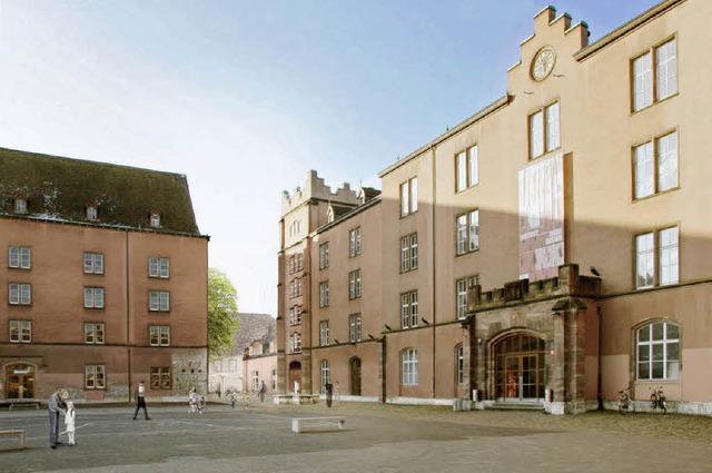 So soll der offene Bereich des Kasernenareals aussehen.   | Foto: Montage: Stadt Basel