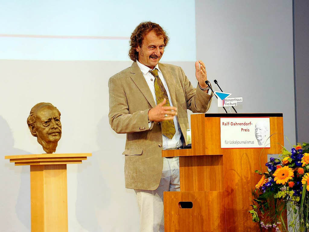 Jrg Laskowski von der Saarbrcker Zeitung bekam den 1. Preis verliehen.