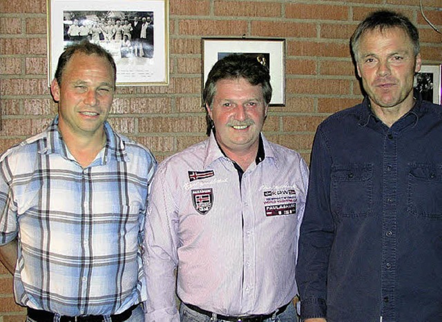 Markus Biersack  erhlt  Untersttzung...n Kopp und  Jrgen Wegel (von links).   | Foto: Kanmacher