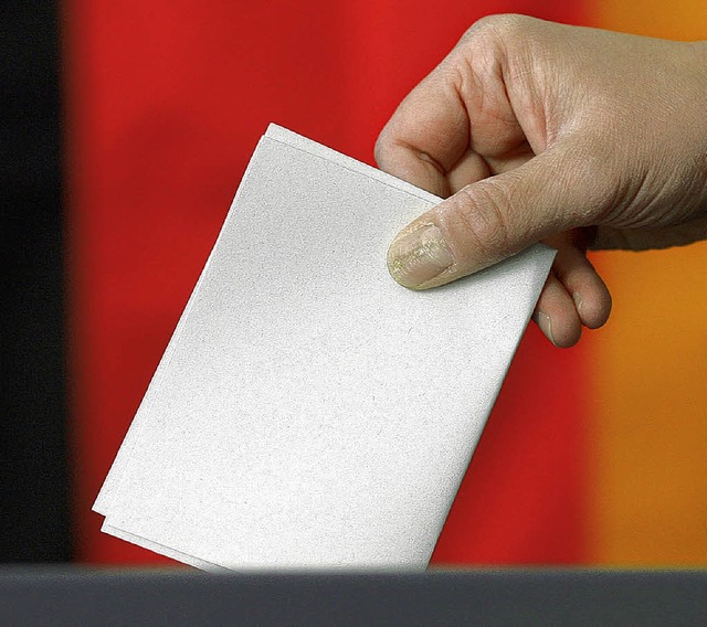 Stimmabgabe bei der Bundestagswahl   | Foto: DPA