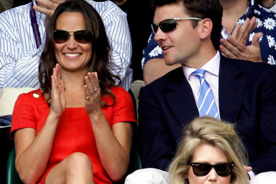 Pippa Middleton kam mit ihrem Doch-wieder-Freund Alex Loudon – und ihren Eltern. (Foto: dpa) Pippa Middleton kam mit ihrem Doch-wieder-Freund Alex Loudon – und ihren Eltern. (Foto: dpa)