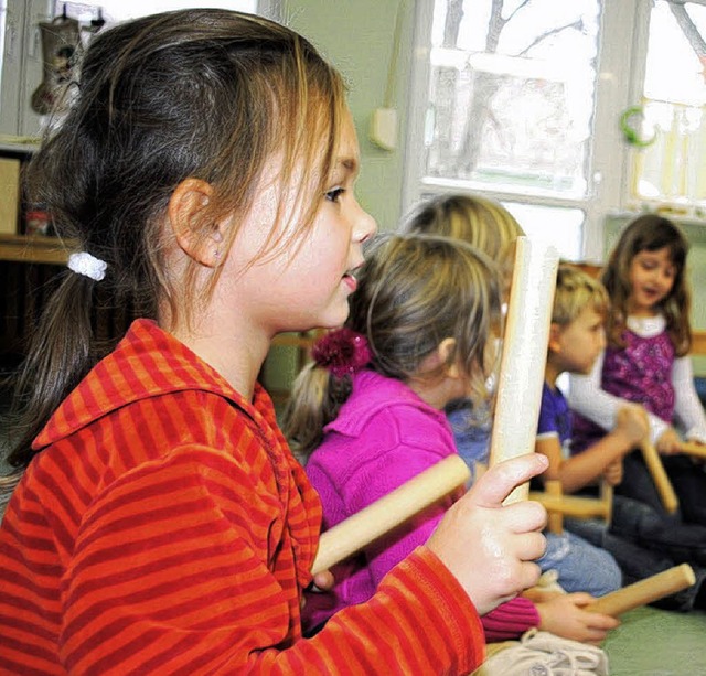 Kinder haben Spa am Musizieren und we...kschule Sdlicher Breisgau gefrdert.   | Foto: Friederike Zimmermann
