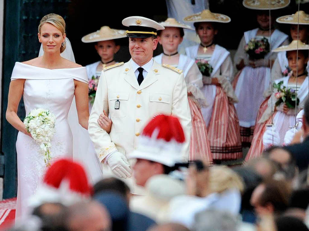 Frst Albert II. und Charlene von Monaco haben sich kirchlich getraut.