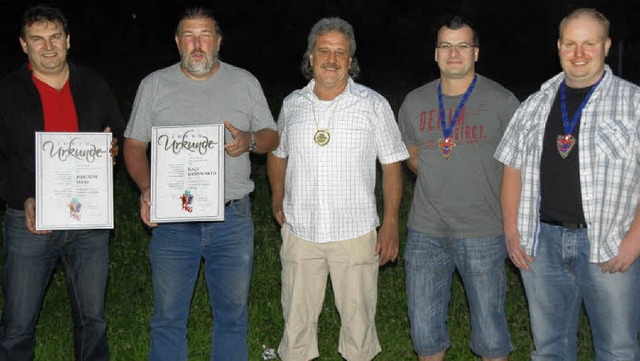 Ehrungen bei der Herbolzheimer Karneva...arth, Ralf Rotzler und  Andreas Drr.   | Foto: Jrg Schimanski