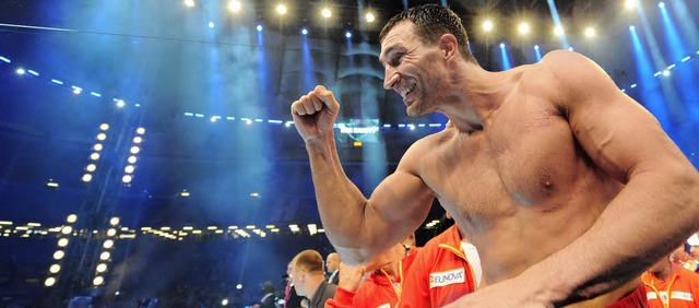 Es ist vollbracht: Wladimir Klitschko nach seinem Sieg gegen David Hayes  | Foto: dpa