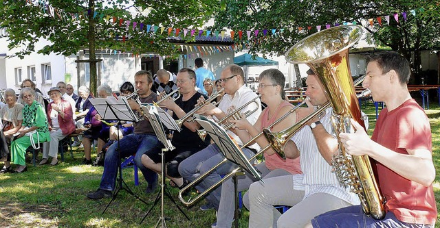 Der Posaunenchor in Aktion   | Foto: Alfred Arbandt