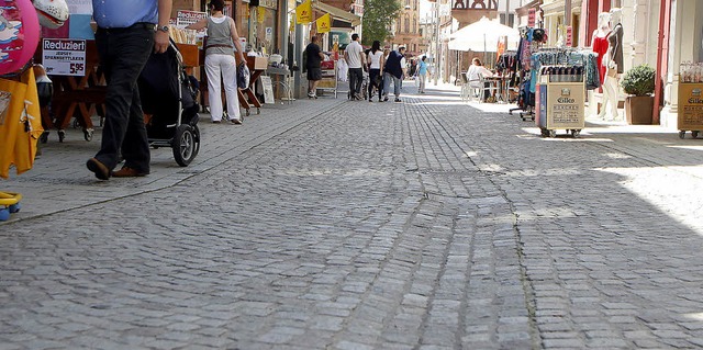 Kopfsteinpflaster mag schn sein, aber..., wenn sie nicht sicher gehen knnen.   | Foto: heidi fssel