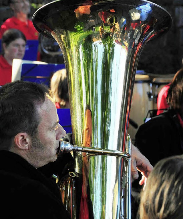 Ein Musiker und sein Instrument  | Foto: Hans-E. Meidhof