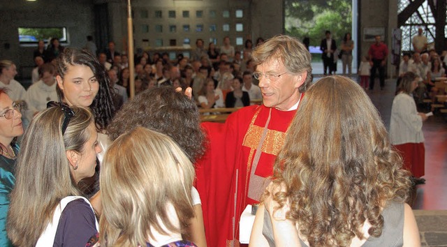 Firmung in St. Peter mit Domkapitular Eugen Maier als Firmspender   | Foto: Nikolaus Trenz