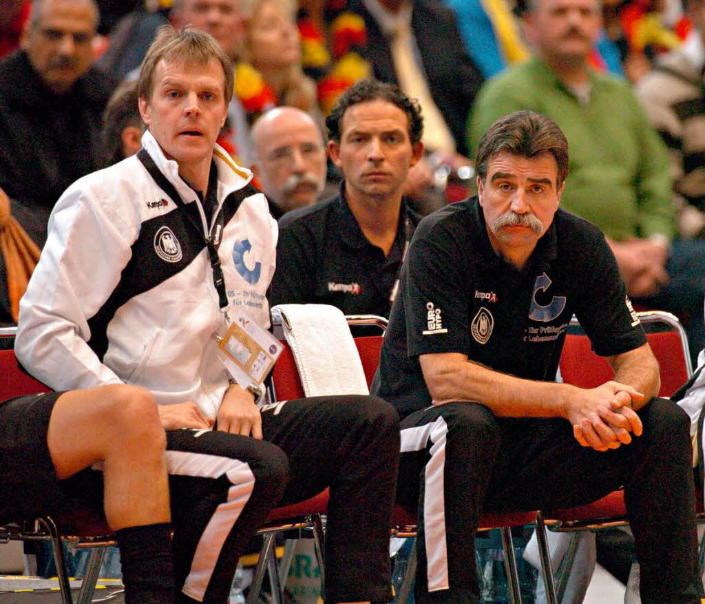 25. Januar 2007: Weltmeisterschaft in Deutschland zusammen mit Bundestrainer Heiner Brand