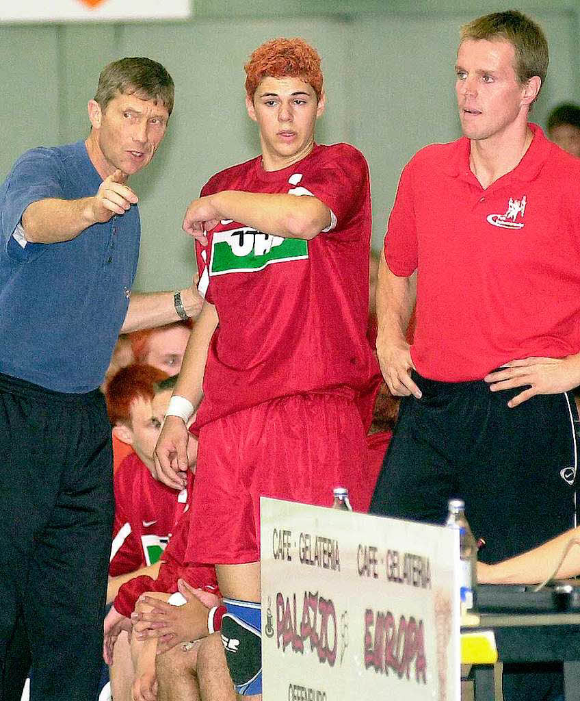 2002: Coachen gemeinsam mit Armin Emrich (Martin Sutter, Mitte)