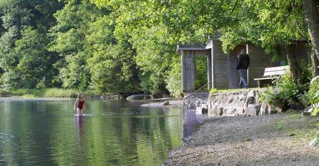 Der Schlchtsee hat derzeit einen extrem niedrigen Wasserstand.   | Foto: Chris Seifried