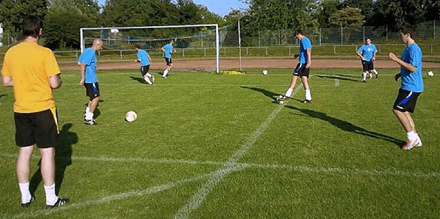 Unter dem aufmerksamen Blick von Train...ie neue Saison in der Landesliga ein.   | Foto: privat