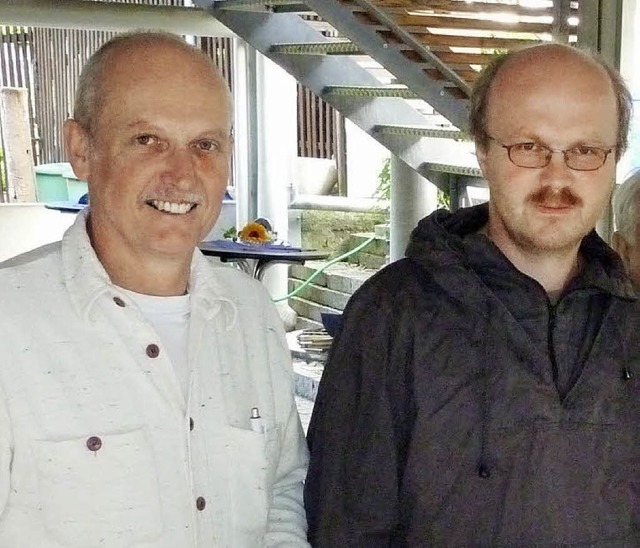 Die beiden gleichberechtigten Vorsitze...Scheuermann (links) und Bernd Schmidt.  | Foto: Karlernst Lauffer