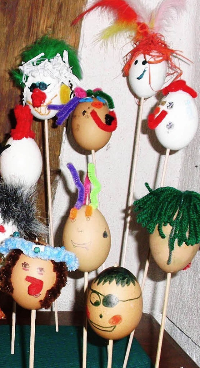 Lustig sehen sie aus, die Eierkpfe der Viertklssler.   | Foto: Privat