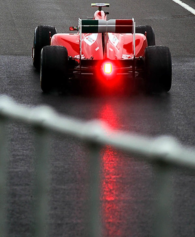 Nass war&#8217;s in Silverstone.   | Foto: dpa