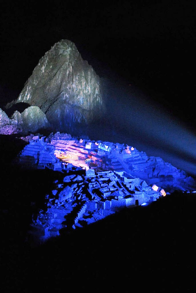 Inkasttte Machu Picchu erstmals voll illuminiert   | Foto: Fotos: dpa