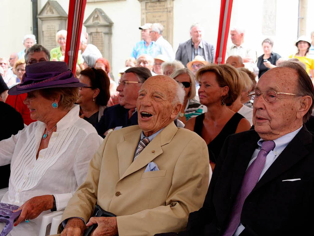 Alt-Bundesprsident Walter Scheel feiert seinen 92. Geburtstag in Bad Krozingen.