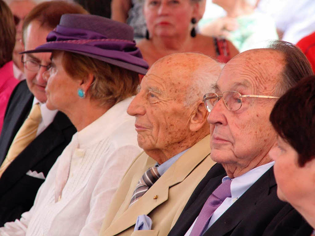 Alt-Bundesprsident Walter Scheel feiert seinen 92. Geburtstag in Bad Krozingen.