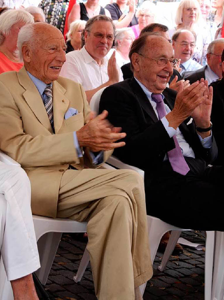 Alt-Bundesprsident Walter Scheel feiert seinen 92. Geburtstag in Bad Krozingen.