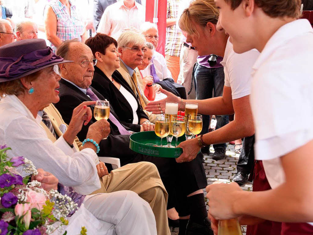 Alt-Bundesprsident Walter Scheel feiert seinen 92. Geburtstag in Bad Krozingen.