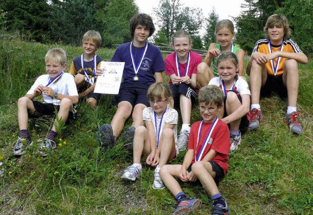 Marco und Robin Kaiser, Phillipp Isele...freuten sich ber ihre Goldmedaillen.   | Foto: Ute Aschendorf