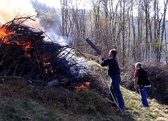 Aufrumen: Die Menzenschwander Feuerwe...n umfangreichen Enthurstungsarbeiten.   | Foto: privat