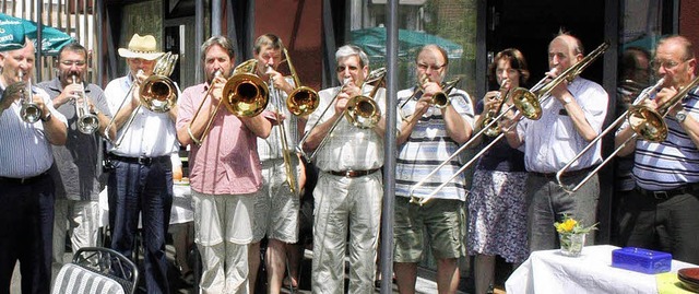 Der Auftritt des kirchlichen Posaunenc... des &#8222;Sonne&#8220;-Sommerfestes.  | Foto: Walter Bronner