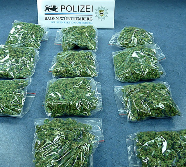 550 Gramm Marihuana fand die Polizei bei einem Offenburger.  | Foto: polizei og