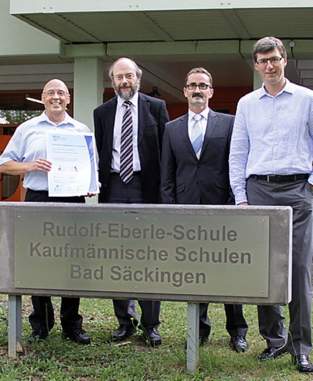 Freude ber neue Partnerschaft: Norber...ftsfhrer Jan Glockauer (von links).   | Foto: Sandra von Appen
