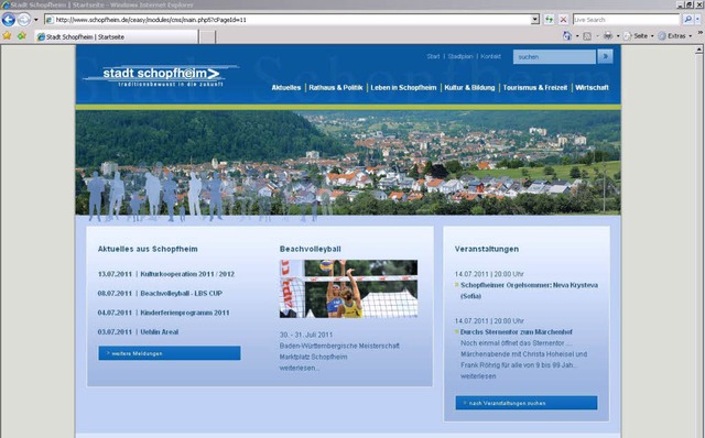 Die neu gestaltete Internetseite der Stadt Schopfheim   | Foto: Repro: Jung-Knoblich