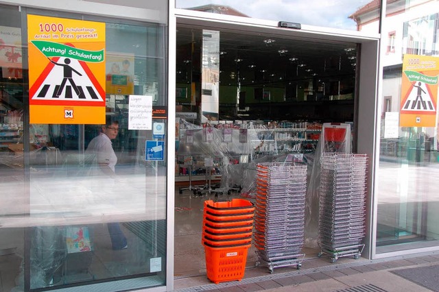 Vorerst geschlossen: Der Drogeriemarkt Mller in der Merk Galerie.  | Foto: Gerhard Walser