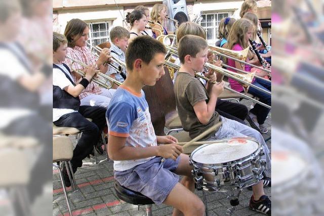 Die Blserklasse feiert mit Schwung ihre Premiere