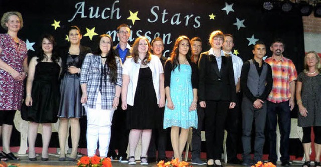 Auch Stars mssen einmal gehen: Die Abschlussklassen der Goetheschule   | Foto: Gabriele Rasenberger