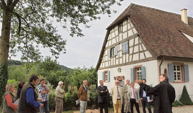 Visite in Bleichheim, einem von fnf B...&#8222;Unser Dorf hat Zukunft&#8220;.   | Foto: Michael Haberer