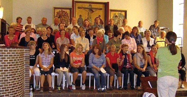 Die evangelische Kantorei Grenzach war...artnerchor in Ludwigsfelde zu Besuch.   | Foto: Privat