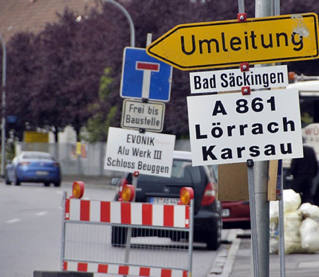 In der Friedrichstrae/B 34  wird gebaut.   | Foto: Peter Gerigk