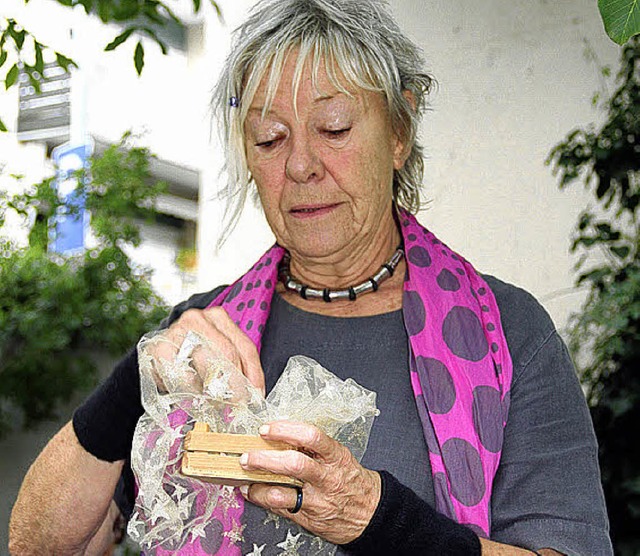 Christa Hoheisel packt die kleine Spie... Zuschauer ins Mrchenreich entfhrt.   | Foto: Weber