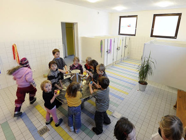 Viel Platz gibt es in Tiengens Kinderg...r Kleinkinder muss mehr getan werden.  | Foto: Ingo Schneider