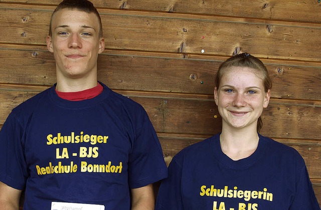 Roland Pluta und Irina Vollmer erreich... Mittelstufe der Realschule Bonndorf.   | Foto: DS