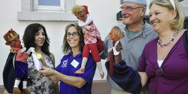 Die Mllheimer Kasperle-Spieler Elena ...s aus  Auffhrungen beim  Stadtfest.   | Foto: Volker Mnch