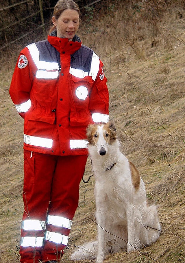 Irmgard Peruzzi mit Super-Rettungshund Bijata   | Foto: BZ-ARCHIV