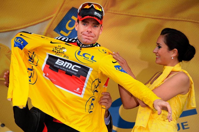Dem Australier Cadel Evans wird ins Ge...g die Tour de France 2011 zu gewinnen.  | Foto: AFP