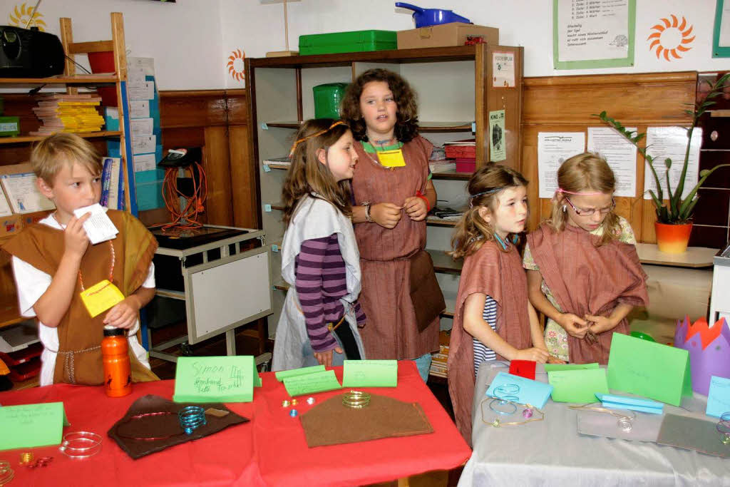 "Leben wie im Mittelalter", so lautete das klassenbergreifende  Projekt an der Grundschule Grafenhausen