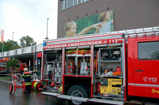 Das Feuer in der Merk Galerie am 17. J...usgefhrten Sauna-Aufguss verursacht.   | Foto: Walser