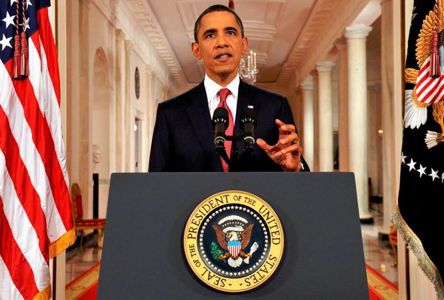 Der Prsident beschwrt die Nation: Barack Obama.  | Foto: dpa