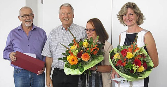 Abschied: Ulrich Borocco, wurde von Re...se Klaus und Karin Wendel (von links).  | Foto: privat