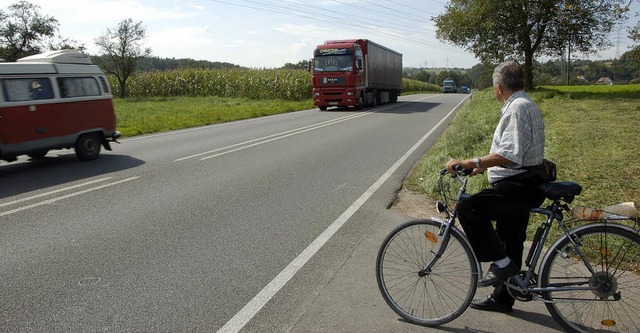 Vorrang fr den Rad- und Langsamverkeh... Kreistag als Ziel dann doch zu weit.   | Foto: Waldszus